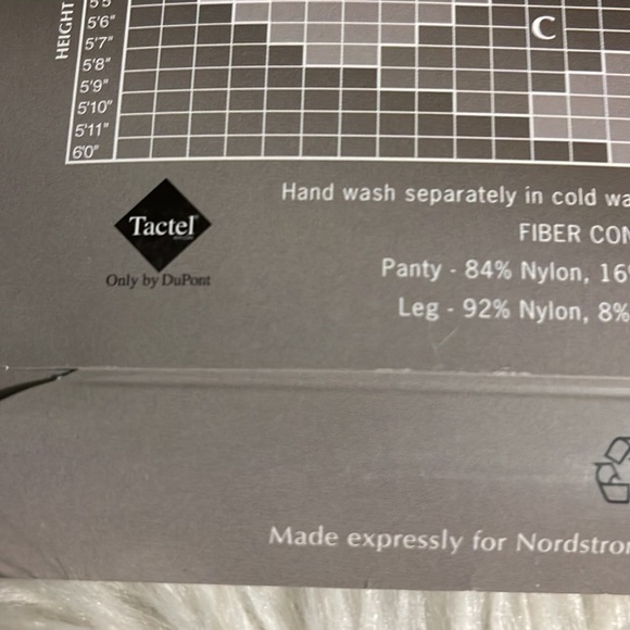 Nordstrom Fashion Vintage Faux Stringer Control Pantyhose Sheer Toe Black Size B - Picture 12 of 13